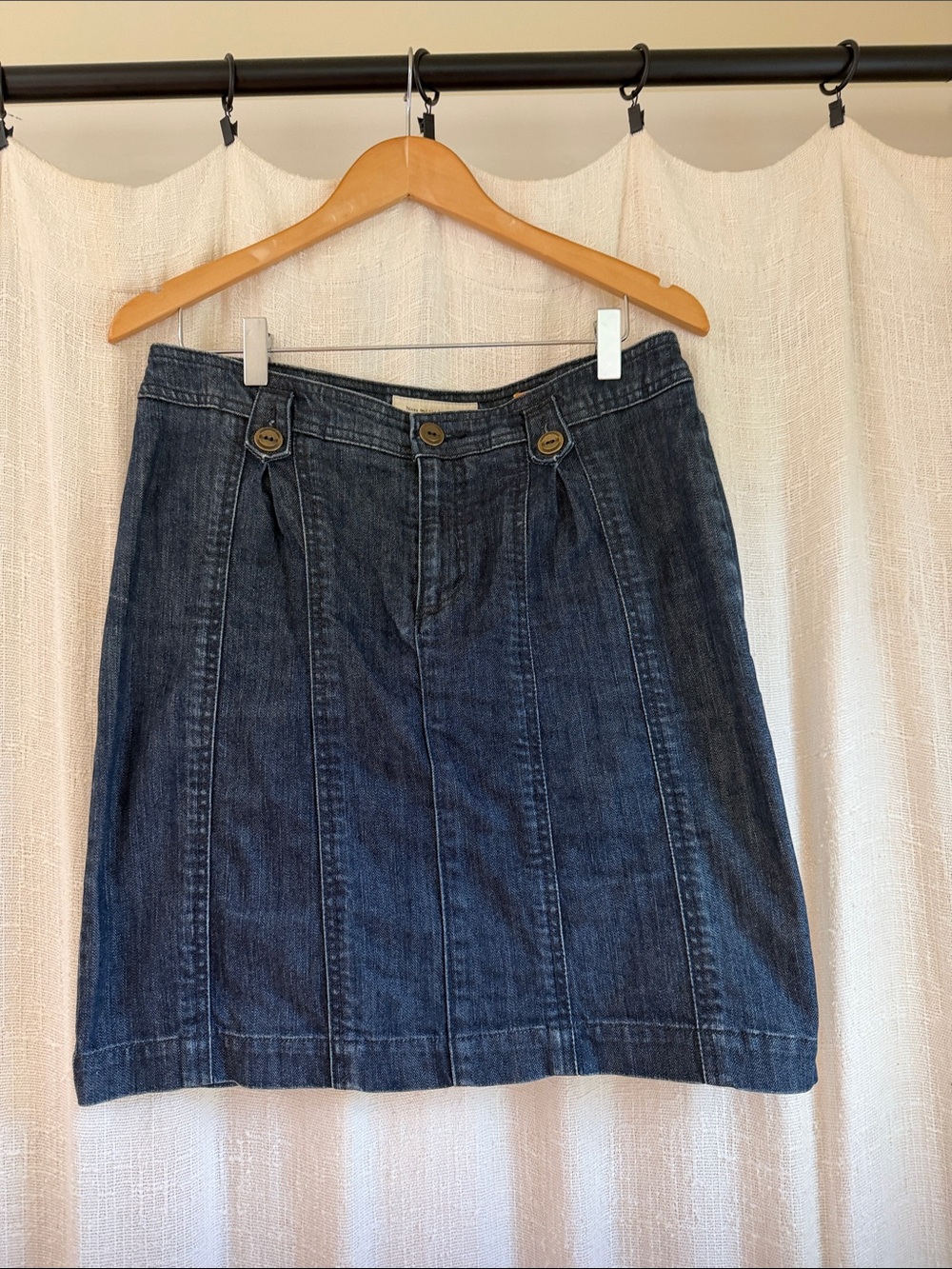 Pilcro and the Letterpress Dark Blue Denim Mini Skirt